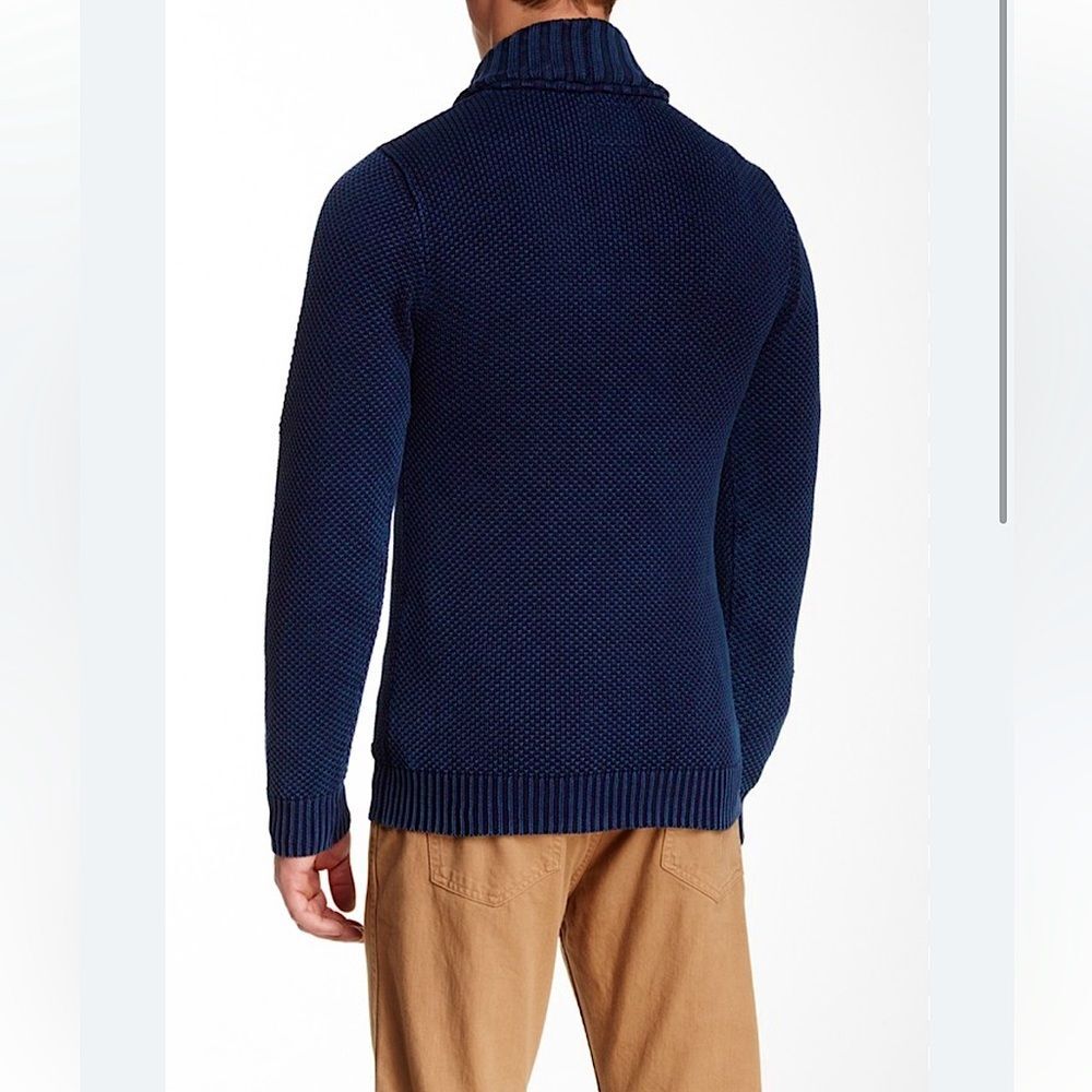 Scotch & Soda Super Knit Shawl Collar Wool Blend Sweater Cardigan Jacket in Navy